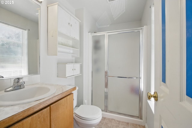 18522 SW Mcclarey Dr, Beaverton, OR 97007 - bathroom with vanity, a shower stall, and toilet