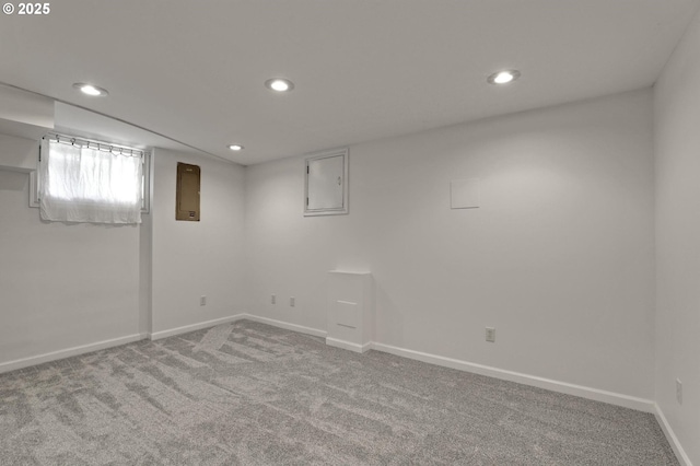 4580 NE 35th Pl, Portland, OR 97211 - basement with recessed lighting, baseboards, and carpet