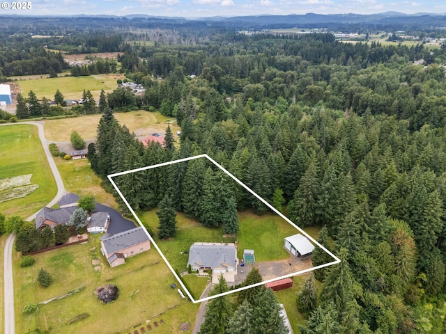 31529 SE Eagle Cliff Ln, Eagle Creek, OR 97022 - aerial overview of property's location with a heavily wooded area and property parcel outlined