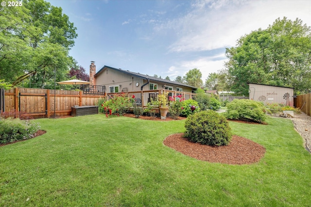 2648 SE Risley Ave, Milwaukie, OR 97267 - fenced backyard with a wooden deck