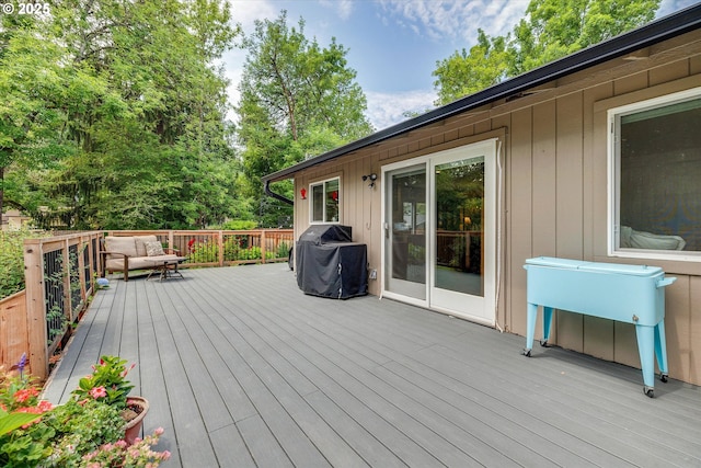 2648 SE Risley Ave, Milwaukie, OR 97267 - wooden deck with a grill