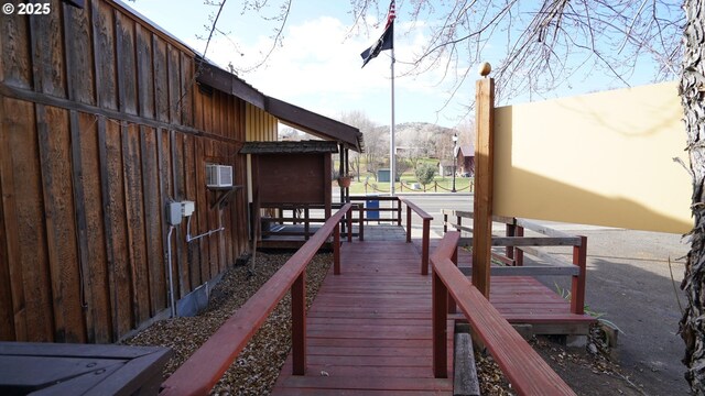 145 E Franklin Ave, Dayville, OR 97825 - deck with a wall mounted AC