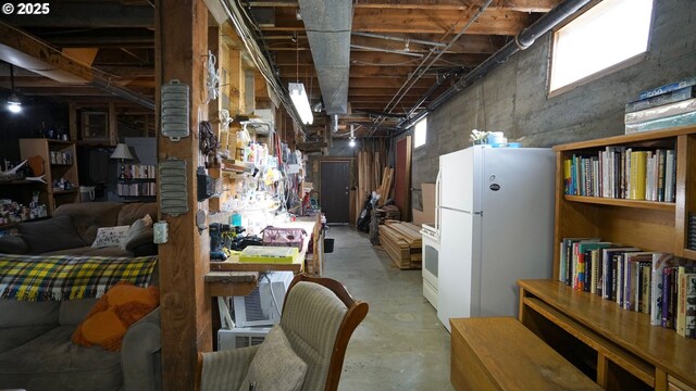 145 E Franklin Ave, Dayville, OR 97825 - below grade area featuring freestanding refrigerator