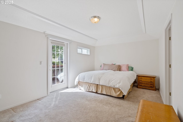 1939 NE Harewood Pl, Hillsboro, OR 97124 - bedroom featuring carpet floors, access to outside, and a raised ceiling