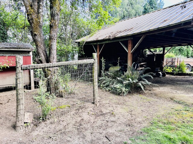 42799 Leaburg Dr, Walterville, OR 97489 - view of yard featuring fence and a carport
