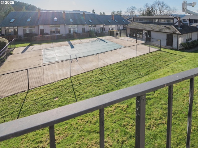 view of yard with a patio area and a community pool