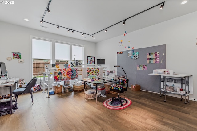 18500 NE 79th St, Vancouver, WA 98682 - playroom with wood finished floors, track lighting, and recessed lighting