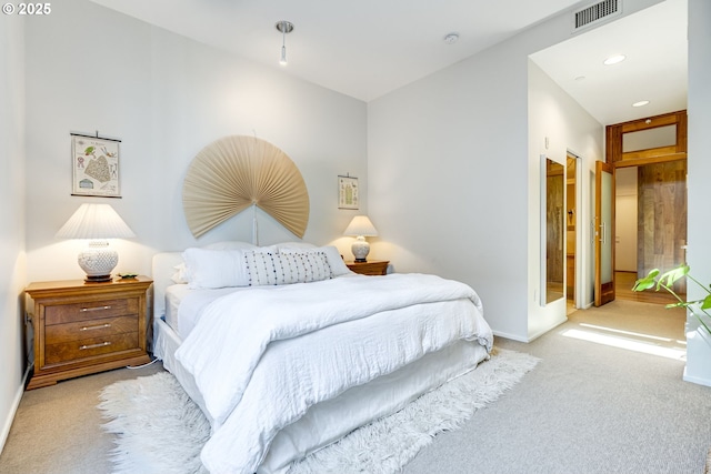 2530 SE 26th Ave Unit 401, Portland, OR 97202 - carpeted bedroom with baseboards and recessed lighting