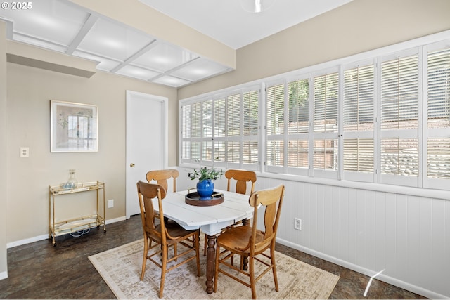 1001 NW Despain Ave, Pendleton, OR 97801 - dining room with baseboards, coffered ceiling, and beam ceiling
