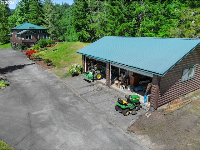 24940 E Tillicum St, Welches, OR 97067 - aerial view of property and surrounding area with a heavily wooded area