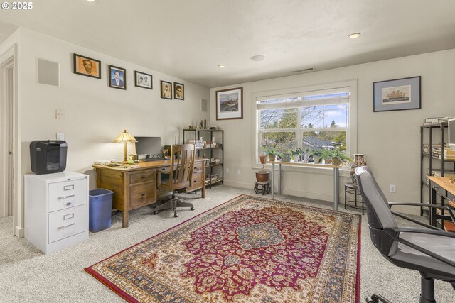 bedroom with carpet floors and baseboards