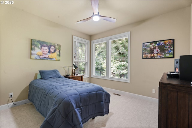 9641 SE Nicholas Dr, Happy Valley, OR 97086 - bedroom with carpet and ceiling fan