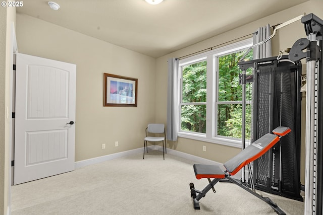 9641 SE Nicholas Dr, Happy Valley, OR 97086 - workout room with carpet flooring and baseboards