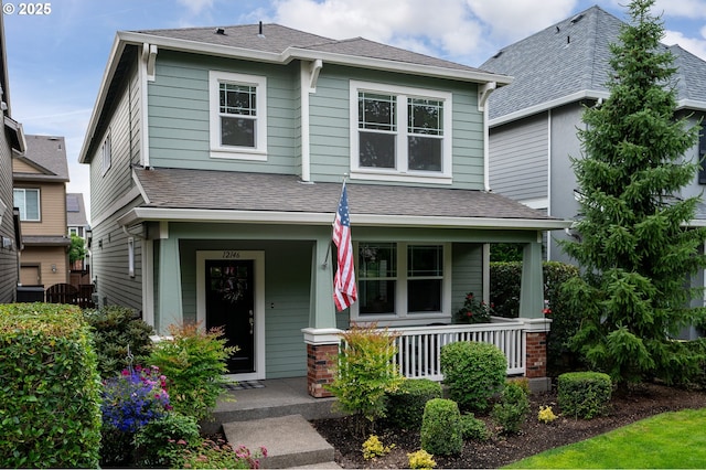 12146 SW Palermo St, Wilsonville, OR 97070 - view of front of house featuring covered porch and roof with shingles