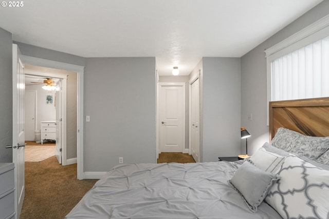 bedroom with carpet floors