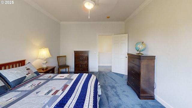 97661 Marina Heights Loop, Brookings, OR 97415 - bedroom featuring ornamental molding and carpet floors
