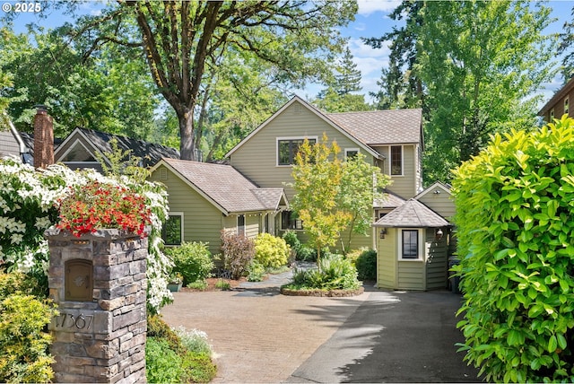 17367 Canal Cir, Lake Oswego, OR 97035 - view of front of property with a shingled roof and driveway