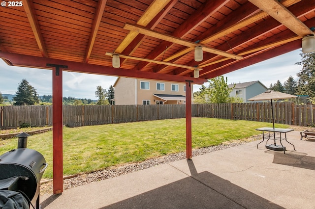 view of patio / terrace featuring a fenced backyard