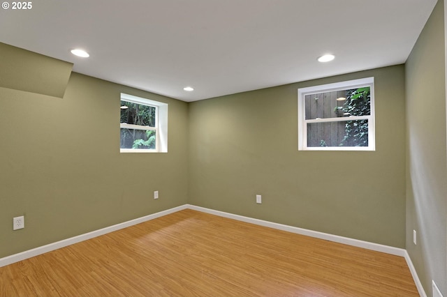 3607 NE 13th Ave, Portland, OR 97212 - spare room with light wood-style floors, baseboards, and recessed lighting