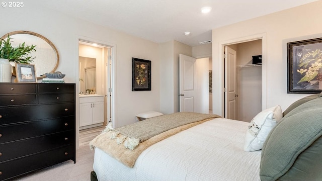 283 Stella St, Salem, OR 97301 - bedroom featuring light colored carpet, a closet, ensuite bath, and a spacious closet