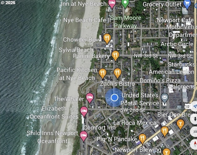 aerial view of property's location