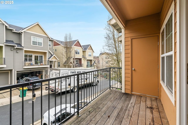 balcony with a residential view