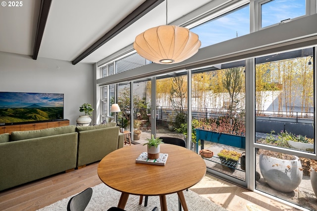 323 NW 13th Ave Unit 404, Portland, OR 97209 - sunroom with beam ceiling