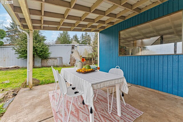 view of patio with fence