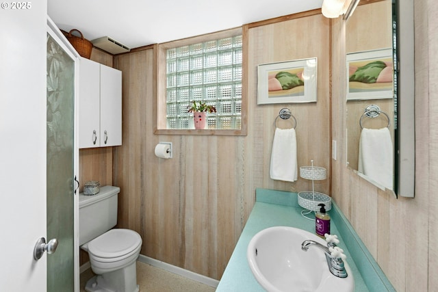 bathroom with a sink and toilet
