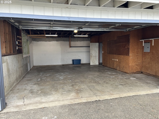 garage featuring electric panel