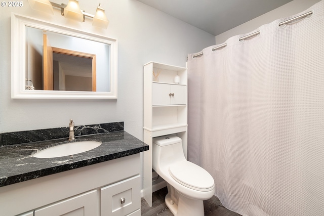 12015 SE Regal Ct, Clackamas, OR 97015 - bathroom with vanity and wood finished floors