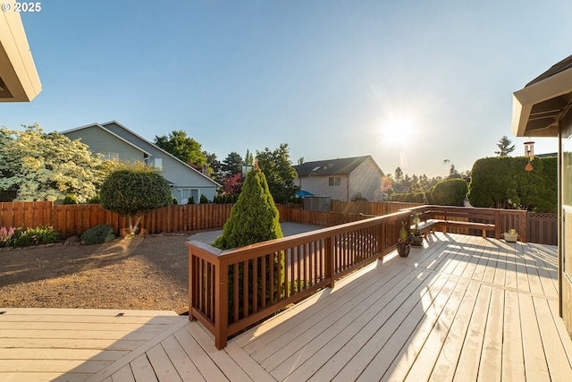 12015 SE Regal Ct, Clackamas, OR 97015 - wooden terrace featuring a fenced backyard