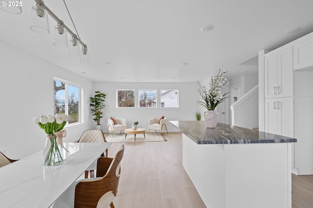 interior space featuring light hardwood / wood-style floors