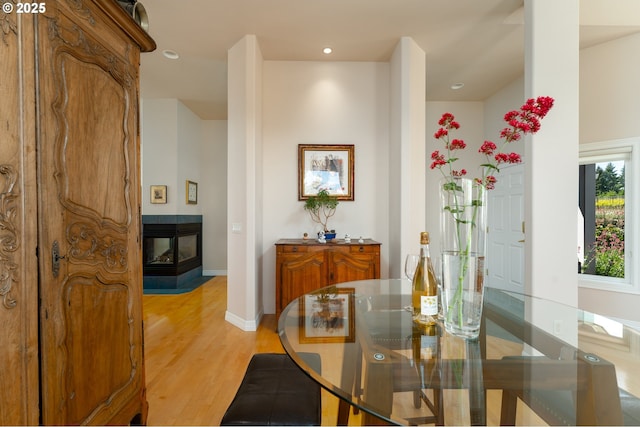 20700 SE Cherry Blossom Ln, Amity, OR 97101 - dining room with light wood-style flooring and recessed lighting