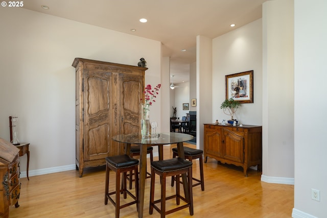 20700 SE Cherry Blossom Ln, Amity, OR 97101 - dining room featuring light wood-style flooring and recessed lighting