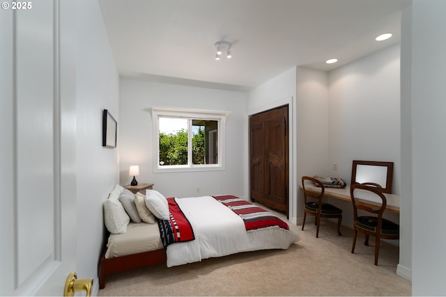 20700 SE Cherry Blossom Ln, Amity, OR 97101 - bedroom with carpet floors, recessed lighting, and a closet