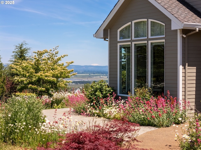 20700 SE Cherry Blossom Ln, Amity, OR 97101 - view of side of property featuring a shingled roof and a patio area