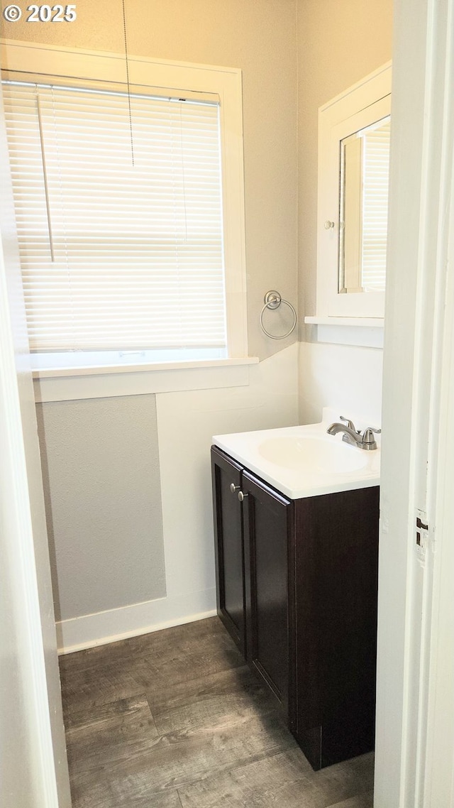 315 N Gale St, Heppner, OR 97836 - bathroom featuring vanity and wood finished floors