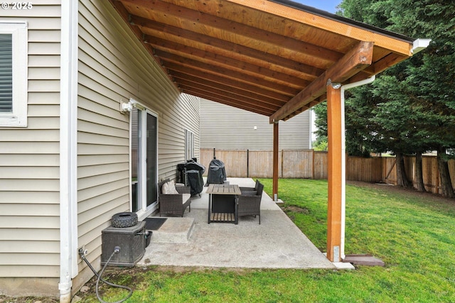 2137 N Q St, Washougal, WA 98671 - fenced backyard featuring a patio