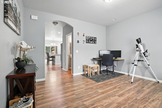 2137 N Q St, Washougal, WA 98671 - office space with arched walkways and wood finished floors