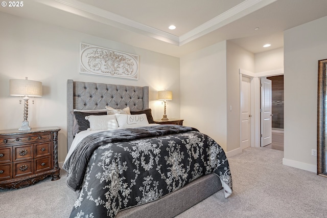 12339 SW Waterford Loop, Wilsonville, OR 97070 - carpeted bedroom with recessed lighting, ornamental molding, and baseboards