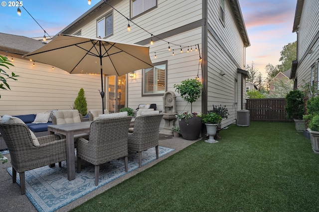 12339 SW Waterford Loop, Wilsonville, OR 97070 - view of patio featuring an outdoor hangout area and central air condition unit