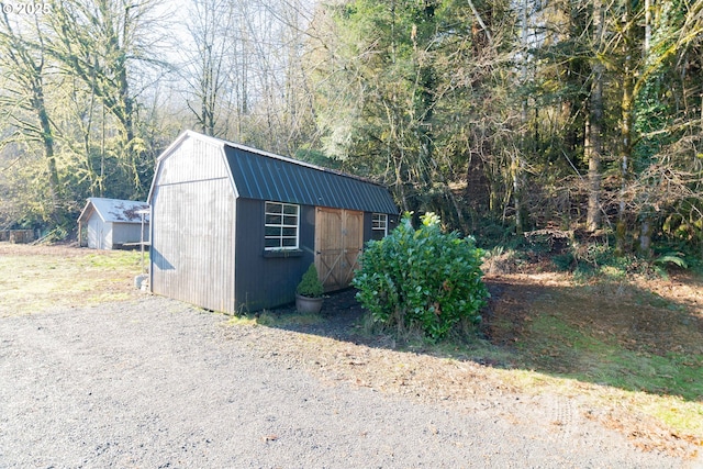 view of outdoor structure