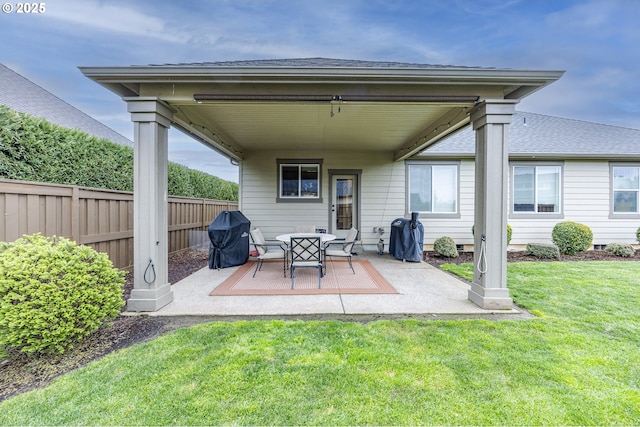 view of patio / terrace with fence