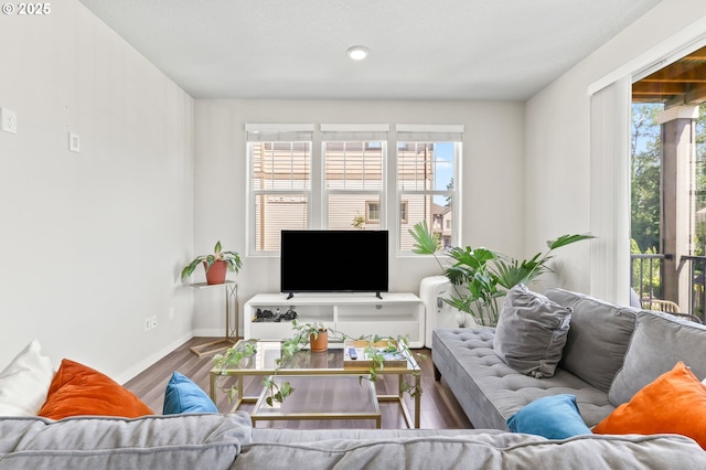 17182 SW Appledale Rd Unit 302, Beaverton, OR 97007 - living room with healthy amount of natural light, wood finished floors, and recessed lighting