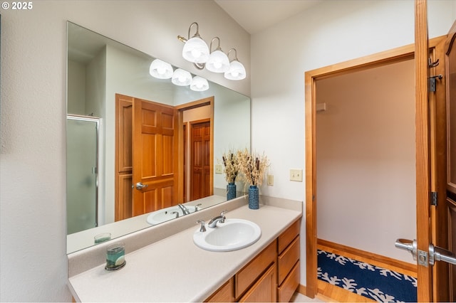 1323 Village Loop, Bandon, OR 97411 - full bath with vanity and an enclosed shower