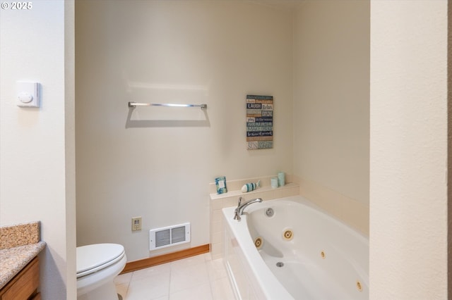 1323 Village Loop, Bandon, OR 97411 - bathroom with a jetted tub, tile patterned floors, and vanity