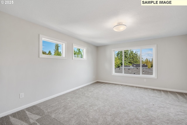 unfurnished room featuring baseboards and carpet