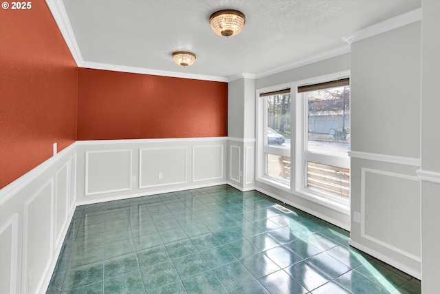 19915 SW Celebrity St, Beaverton, OR 97078 - tiled spare room with a decorative wall, ornamental molding, and a wainscoted wall