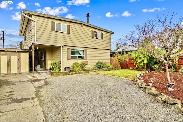 view of rear view of property